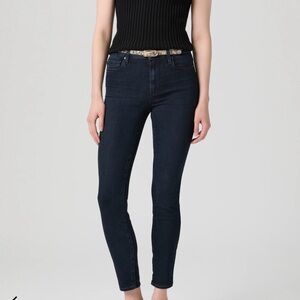 PAIGE Like New Hoxton Ultra Skinny Jeans - Deep Blue